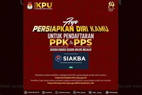 Pemilu 2024 Pendaftaran PPK Dan PPS Jawa Tengah Akan Dibuka Apa Saja