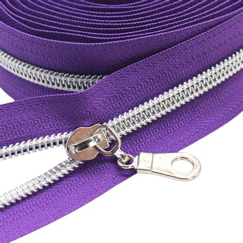 Amazon Yahoga Silver Metallic Nylon Coil Zippers By The Yard