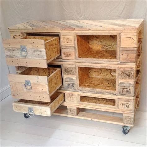 Diy Pallet Chest With Drawers 101 Pallets