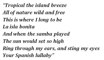 Madonna’s “La Isla Bonita” Lyrics Meaning - Song Meanings and Facts