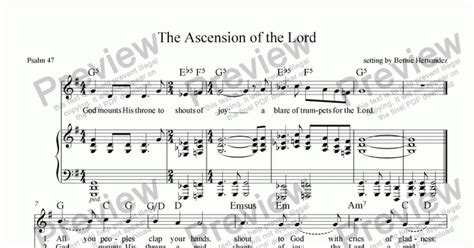 Responsorial Psalm Ascension Of The Lord Download Sheet Music Pdf