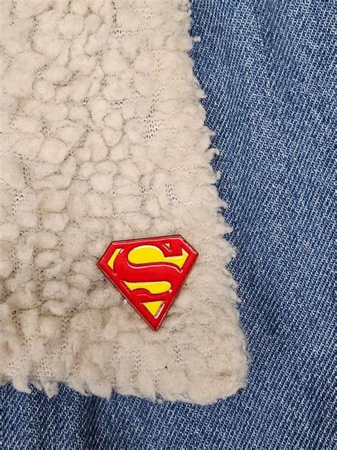 Vintage Superman Enamel Pins Gem