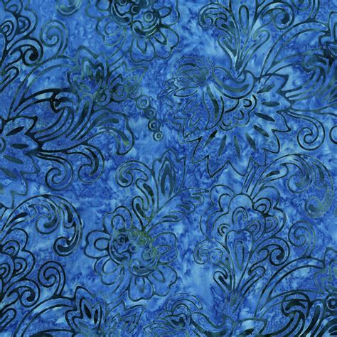 3284 005 Malam Batiks V Jacobian Dark Blue Batik Fabric RJR Fabrics