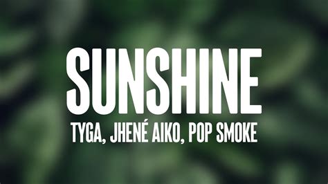 Sunshine Tyga Jhené Aiko Pop Smoke Letra YouTube