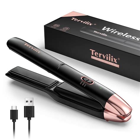 Terviiix Portable Cordless Hair Straightener, Rechargeable Hair Flat Iron for Travel - Walmart.com