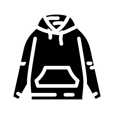 Oversized Hoodie Streetwear Cloth Fashion Glyph Icon Illustration