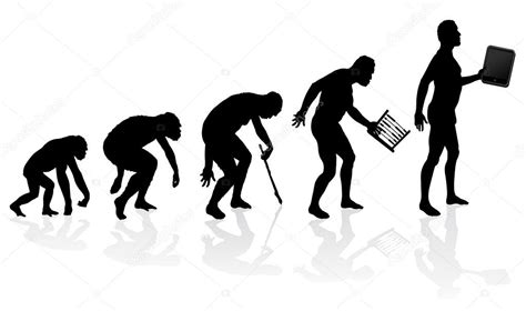 Evolution Von Mensch Und Technik — Stockvektor © Jorgenmac 34149605