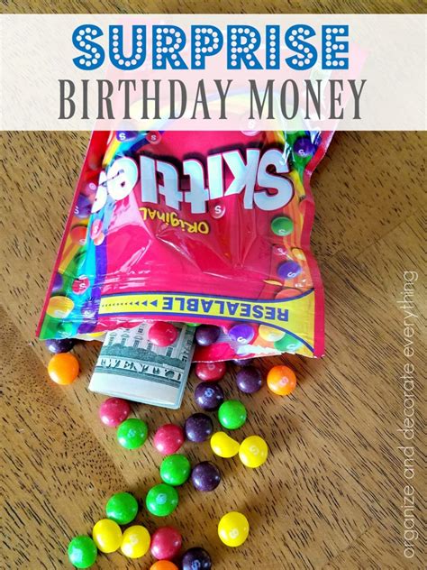 Surprise Birthday Money - Organize and Decorate Everything