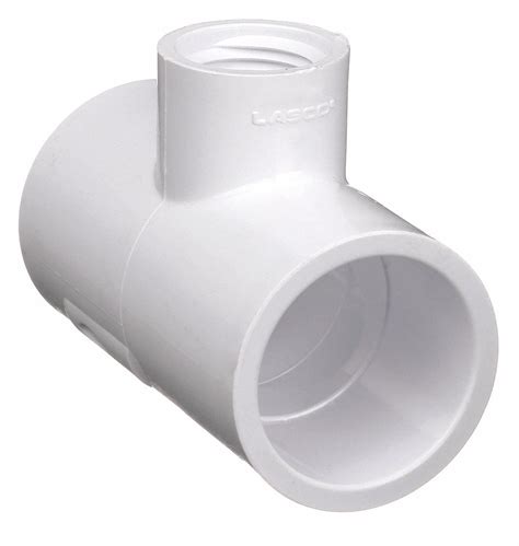 Lasco PVC Reducer Tee Socket X Socket X FNPT 3 X 3 X 2 Pipe Size