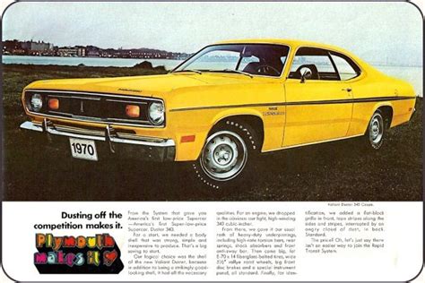 1970 Plymouth Valiant Duster 340 — Classic Car Tin Signs