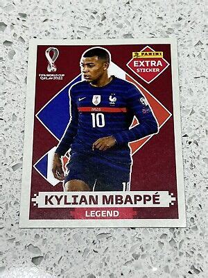 Kylian Mbappe Panini Qatar Fifa World Cup Extra Sticker Legend