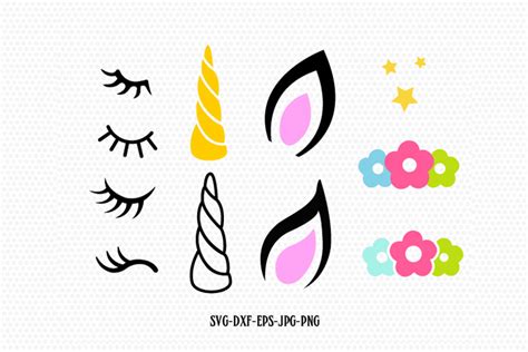 Unicorn Svg Unicorn Eyelashes Unicorn Kit Svg 128769 Svgs Design Bundles