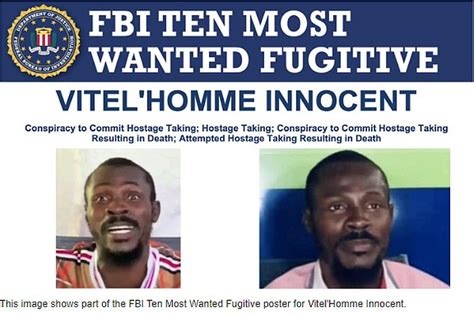 Vitel’Homme Innocent added to FBI's ten most wanted fugitives list ...