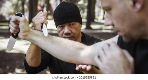 Knife Vs Knife Fight Filipino Martial Stock Photo (Edit Now) 1015285951