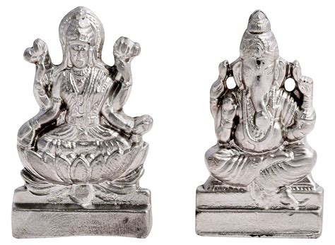 Buy Numeroastro Shri Laxmi Ji Shri Ganesh Ji Idol In Parad Mercury