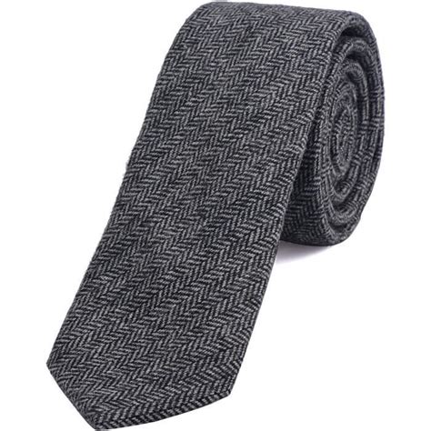 Fine Cravate De Coton Tweed Pour Hommes Cm Motif De Chevrons