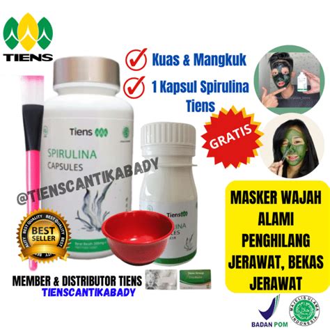 Jual Masker Spirulina Solusi Wajah Berjerawat Spirulina Tiens Herbal