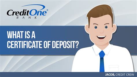 What Is A Certificate Of Deposit Credit One Bank YouTube