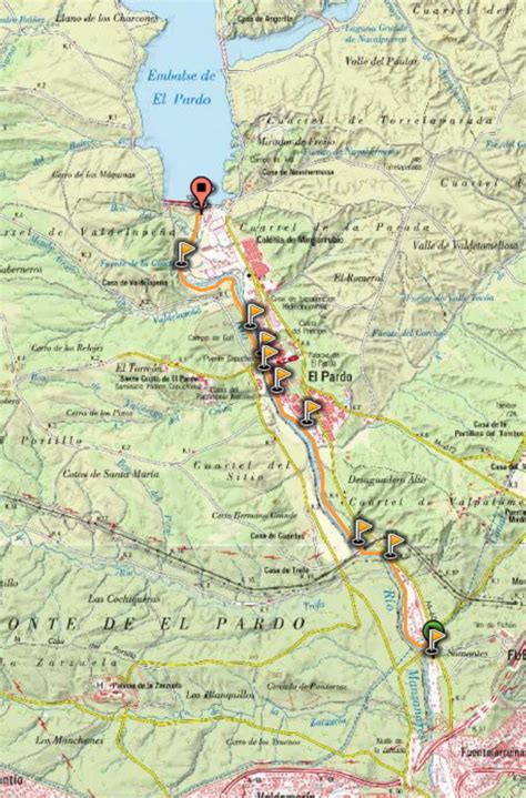 Mapa Senda Corredor Ecol Gico R O Manzanares El Pardo