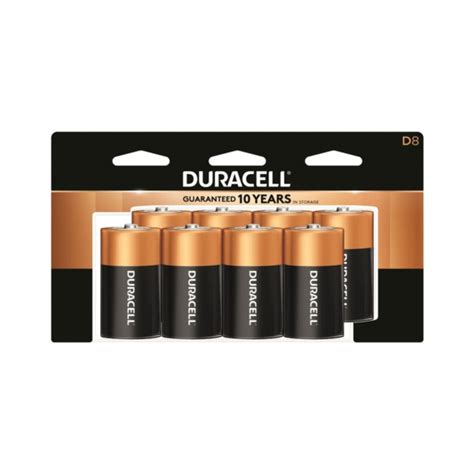 DURACELL D-Cell 8 Pack Alkaline Battery, 1.5 V - Wilco Farm Stores