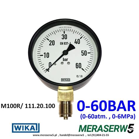 Manometry Manometr Wika Bar M X