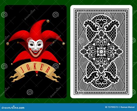 Red Joker Playing Card Stock Vector Illustration Of Classic 73799572