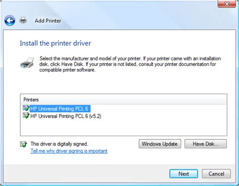 Hp Laserjet Install An Hp Universal Print Driver Upd Through A Network To Enable Print Only