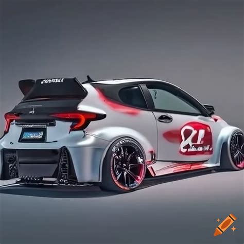 A Modified Toyota Yaris Gr Transformed Into A Fierce Racecar On Craiyon