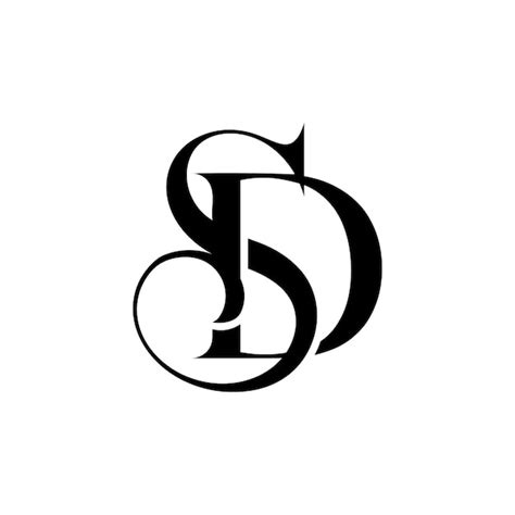 Design De Logotipo De Letras Modernas De Monograma Sd Ou Monograma Ds