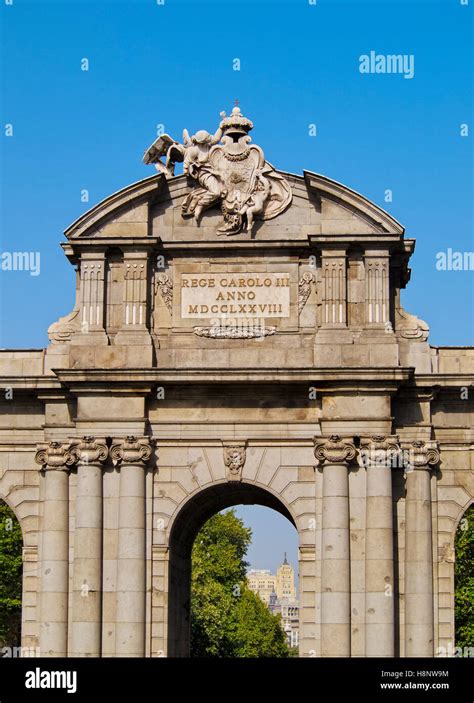 Spain Madrid Plaza De La Independencia View Of The Neo Classical