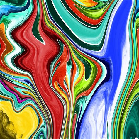 Abstract Art Colorful Fluid Painting Painting By Patricia Piotrak