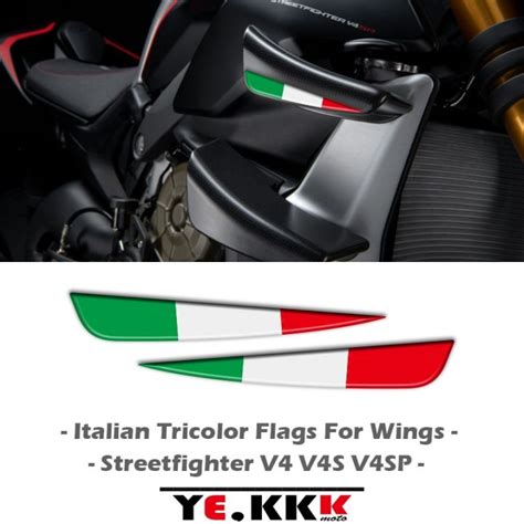 Italian Tricolor Flags For Wings 3d Winglet Flank Sticker Decal For