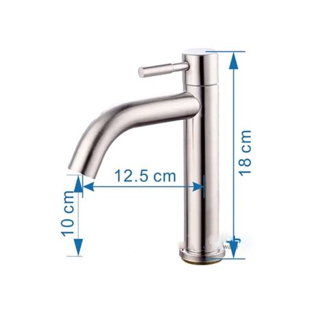 Ready Stock Sus Stainless Lavatory Faucet Steel Bathroom Wash Sink