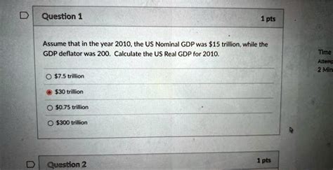 Solved Assume That In The Year The Us Nominal Gdp Was