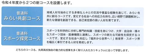 コース・カリキュラム 丸高の紹介 福井県立丸岡高等学校