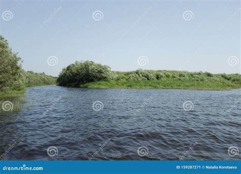 Confluence of two rivers stock image. Image of pond - 159287271