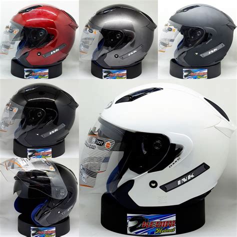 Jual Helm Ink Metro Half Face Solid Polos Visor Original Shopee