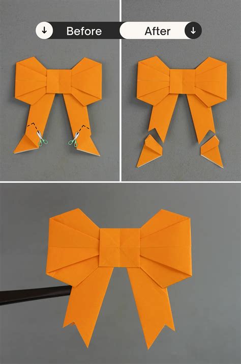 How to Make an Origami Bow - OrigamiOK