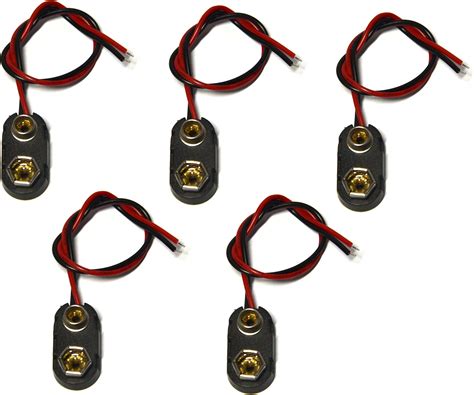 Lampvpath Pack Of 5 I Type 9v Battery Connector 9 Volt