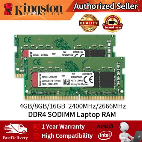 Laptop RAM DDR4 8GB KVR24 2400MHz PC4 19200 Genuine Kingston Company