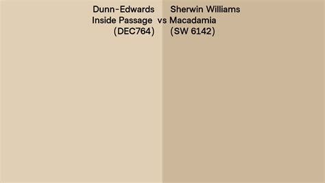 Dunn Edwards Inside Passage Dec Vs Sherwin Williams Macadamia Sw