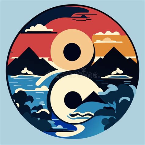 Yin Yang Symbol Of Harmony And Balance Vector In Flat Style Ai