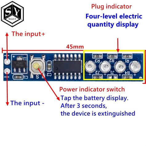 1s 2s 3s 4s Single 37v 18650 Lithium Battery Capacity Indicator Module Percent Power Level