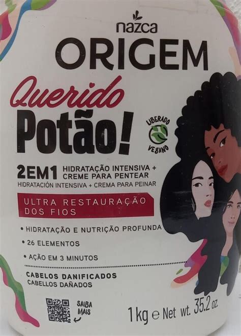 Origem Mascara Y Crema De Peinar Querido Potao Kg Curly Girl Vegano