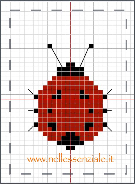 Pedale Sigaretta Vai Avanti Coccinella Punto Croce Piccola Torce