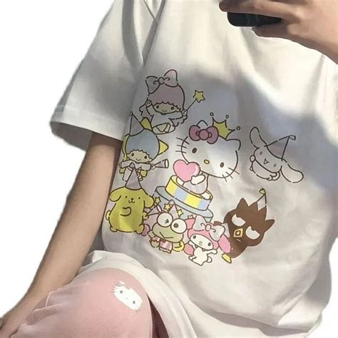 Summer Kawaii Clothes Soft Girl Sanrio Japanese Cute Cartoon Hello