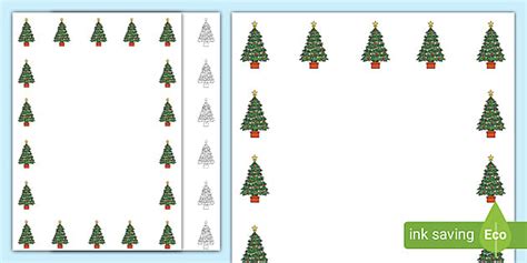 FREE! - Christmas Tree Border - Page Border - Resources