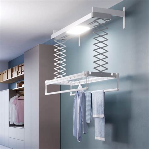 Step Up Indoor Outdoor White Retractable Wall Mount Drying Rack