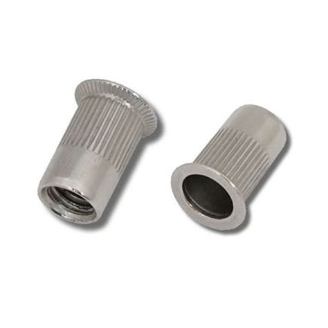 Stainless Steel A Reduced Head Round Knurled Body Rivet Nuts