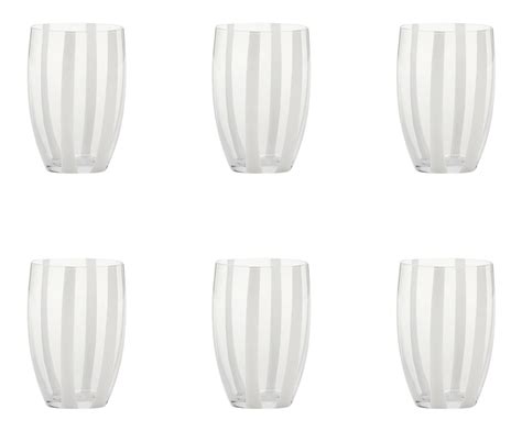 Set Zafferano Gessato Tumbler Transparent Cooking Dining Glassware